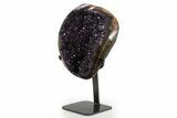 Sparkling Amethyst Geode With Metal Stand - Uruguay #342776-2